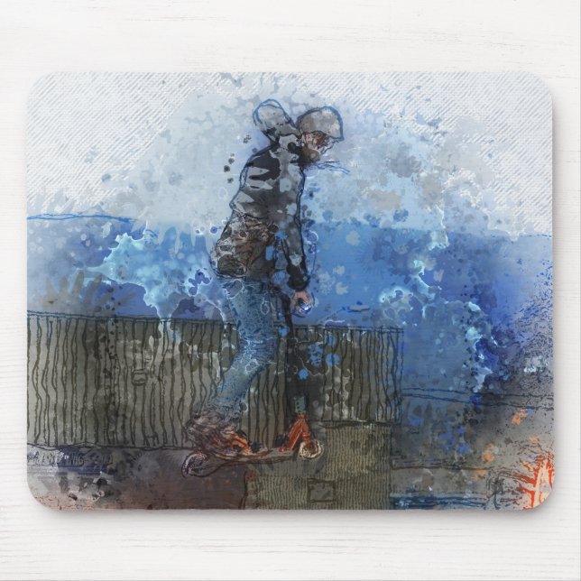 The Lift - Scooter Rider Mouse Mat (Front)