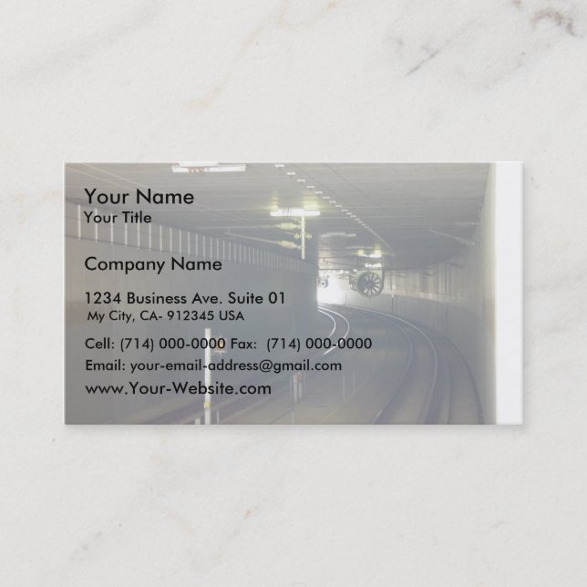 The Light At The End Of The Tunnel At Subiaco In W Business Card (Front)