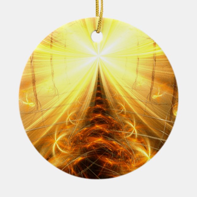 The Light at the End of the Tunnel Ceramic Tree Decoration (Front)