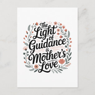 The Light Of Guidance Is Mother's Love Announcement Postcard
