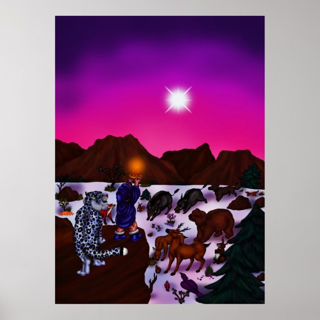 The Light of Hope Christmas painting art  Poster (Front)