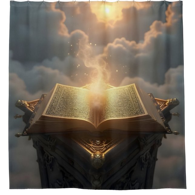 The Light Of Knowledge – Library Art Shower Curtain (Front)