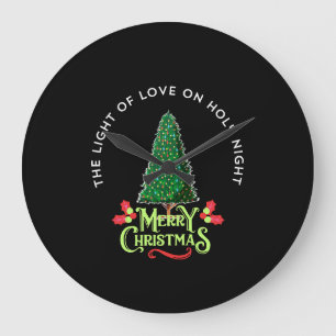 THE LIGHT OF LOVE ON HOLY NIGHT, LARGE CLOCK