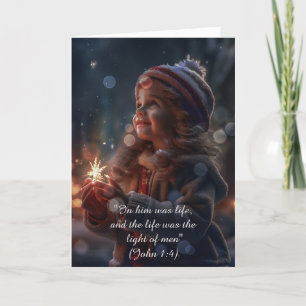 The Light of Men custom Christmas Holiday Card