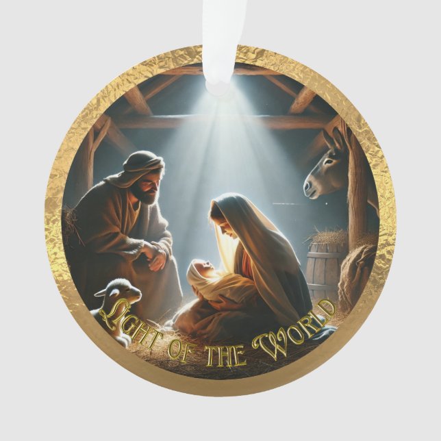 The Light of the World Acrylic Ornament (Front)