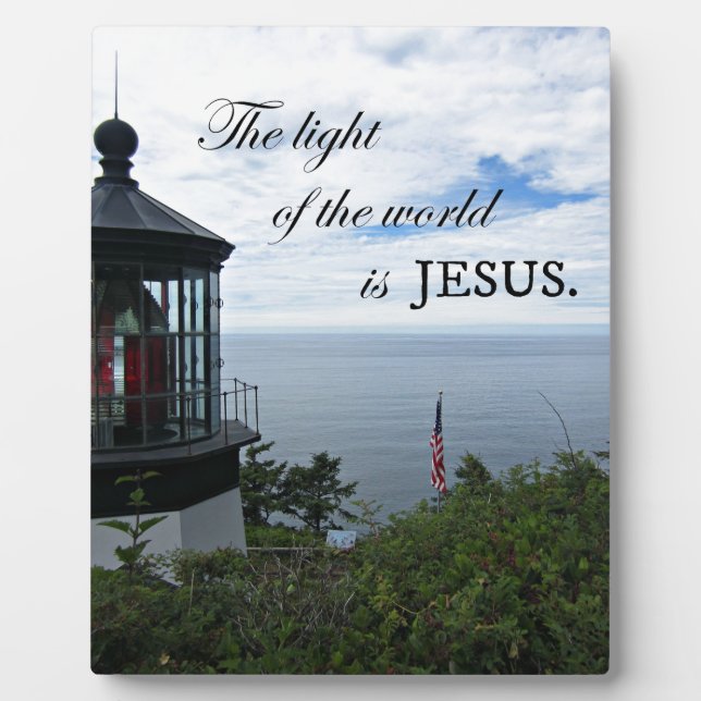 The Light of the World is Jesus. Plaque (Front)