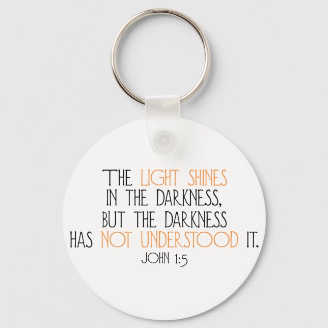 The Light Shines in the Darkness Key Ring (Front)