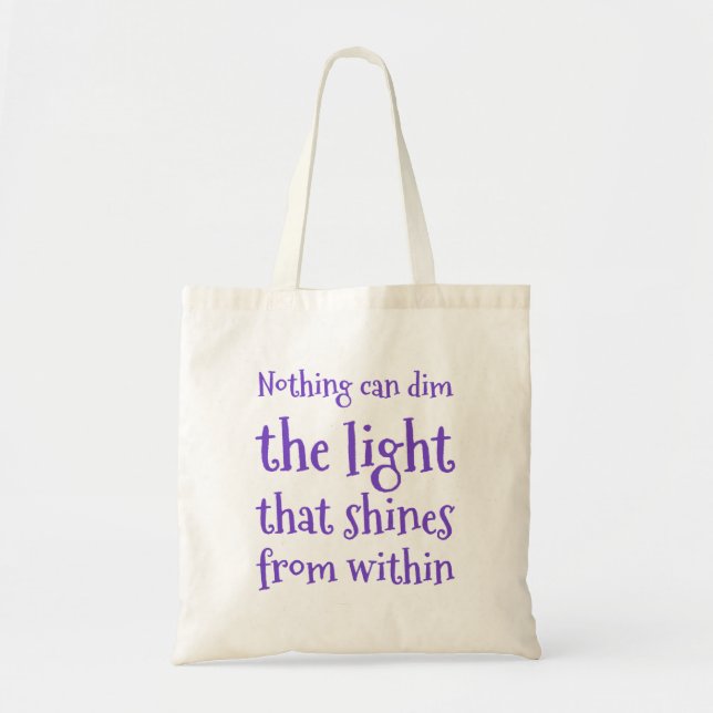 The Light Within Tote Bag (Front)