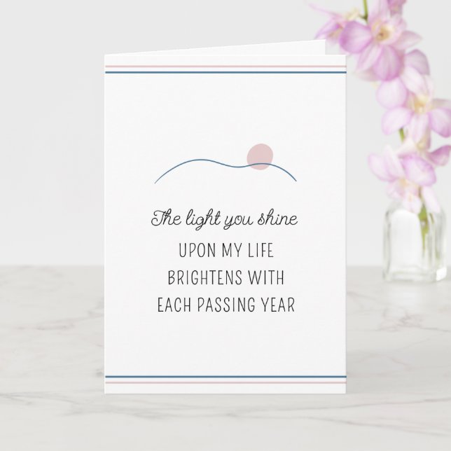 The Light You Shine Motivational Birthday Card (Orchid)