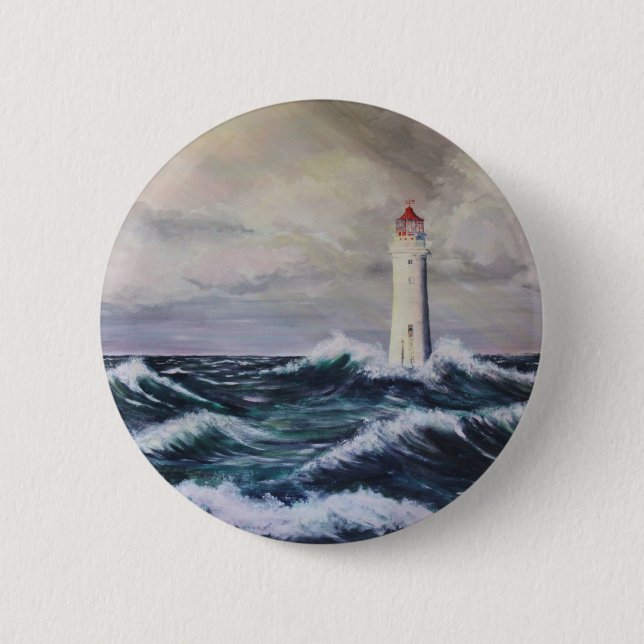 The Lighthouse 6 Cm Round Badge (Front)
