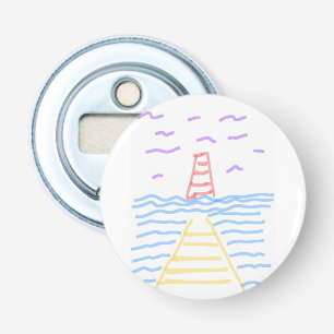 The Lighthouse and the Pier Bottle Opener