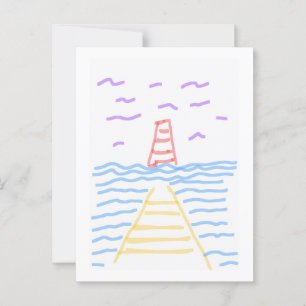 The Lighthouse and the Pier Postcard