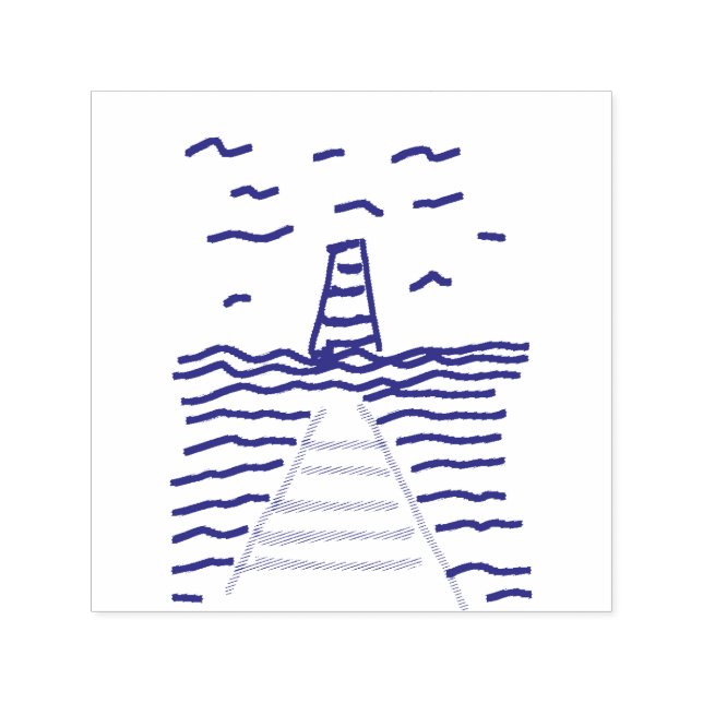 The Lighthouse and the Pier Self-inking Stamp (Design)