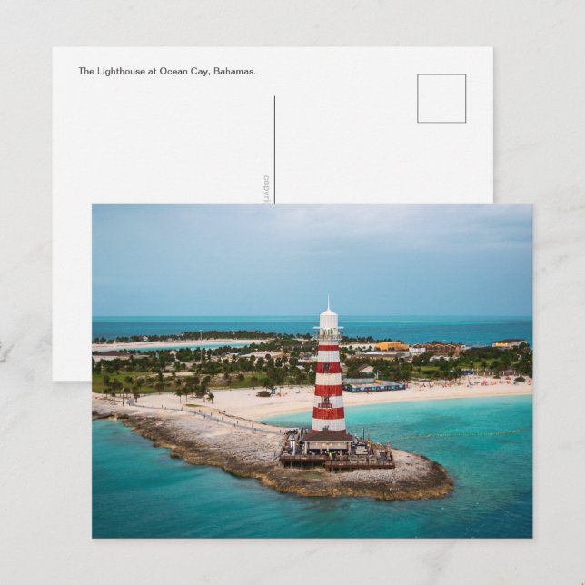 The Lighthouse at Ocean Cay, Bahamas Postcard (Front/Back)