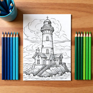 The Lighthouse   Color Your Own Greeting