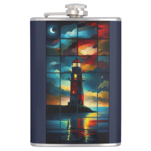 The Lighthouse Hip Flask