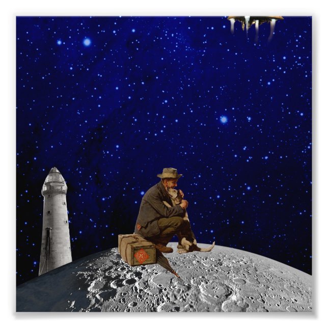 The lighthouse keeper returned home photo print (Front)