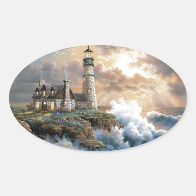 The Lighthouse Oval Sticker (Front)