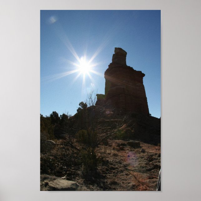 The Lighthouse Rock Formation in Palo Dura Canyon Poster (Front)