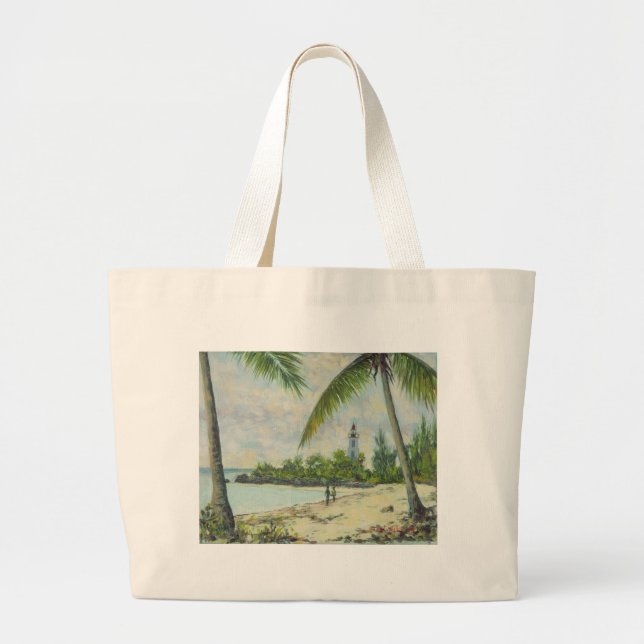 The Lighthouse Zanzibar 1995 Large Tote Bag (Front)