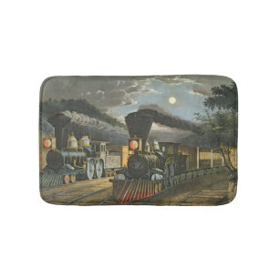 The Lightning Express Trains, 1863 Bath Mat
