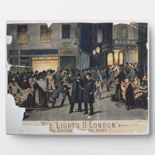 'The Lights O' London' (colour litho) Plaque