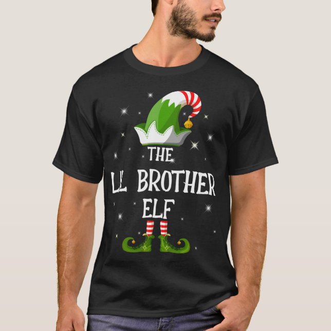 The Lil brother Elf Family Matching Christmas T-Shirt (Front)