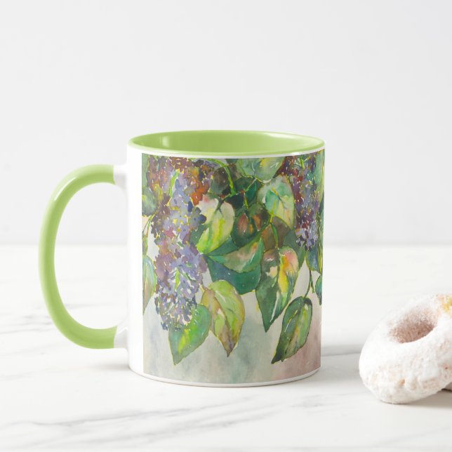 The lilac is violet spring mug (With Donut)