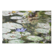 The lily pond always tranquil Faux Canvas Print