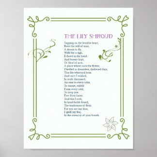 The Lily Shroud - Poem About Love & Death - Print