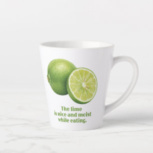 The lime, juicy, fresh green fruit latte mug
