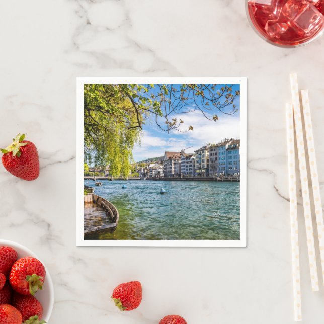 The Limmat River, Zurich Napkin (Insitu)
