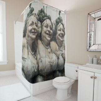 🍋 The Limonetti Sisters – Surrealist  Shower Curtain