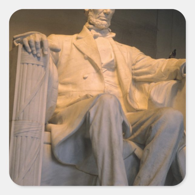 The Lincoln Memorial in Washington DC. Square Sticker (Front)