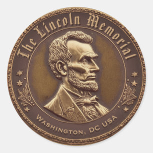 The Lincoln Memorial Washington DC Classic Round Sticker