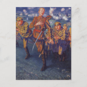 The Line of Fire by Kuzma Petrov-Vodkin Postcard
