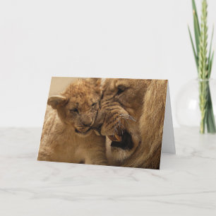 The Lion and Cub Card