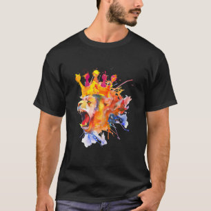 The Lion And His Crown Modern Graphic Art T-Shirt
