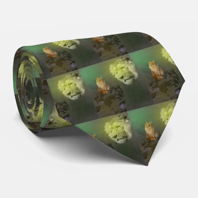 The Lion And The Cat, Neck Tie (Rolled)