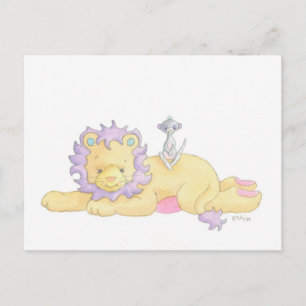 The Lion and the Meerkat Postcard