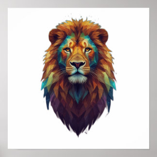 The lion art poster