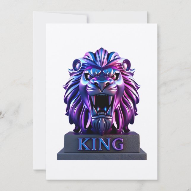 The lion face invitation (Front)