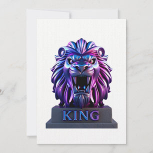 The lion face invitation