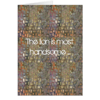 The Lion is Most Handsome When Looking For Food