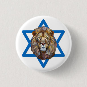 The Lion Of Judah 3 Cm Round Badge