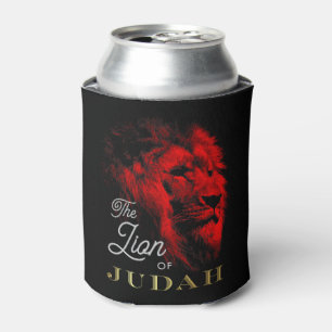 The Lion of Judah Black Red Gold Christian Can Cooler