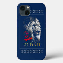 The Lion of Judah Navy Blue Red Gold Christian