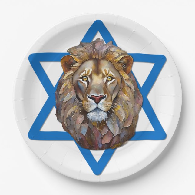 The Lion Of Judah Paper Plate (Front)