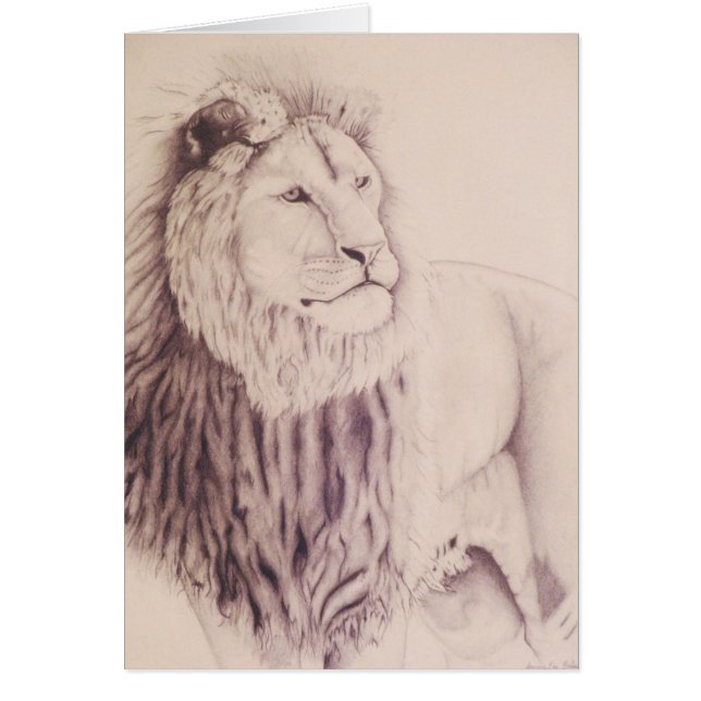 The Lion of Judah - pencil on paper 1990 Var 3 (Front)