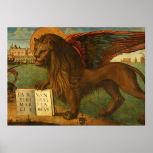 The Lion of Saint Mark, 1516 by Vittore Carpaccio Poster